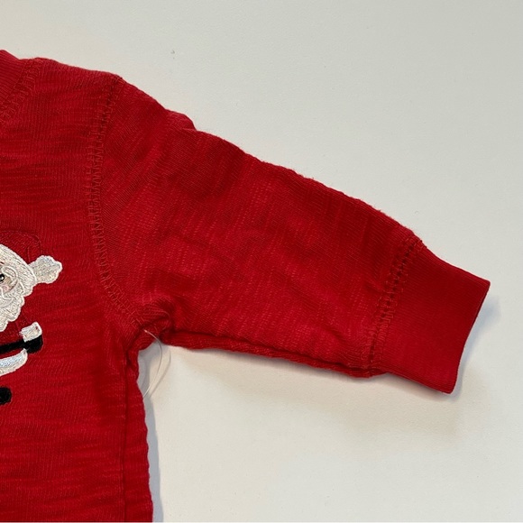 Starting Out Red Onesie Sleeper w/ Santa Claus Decal, Bottom Flap, NWT!! - Picture 4 of 6